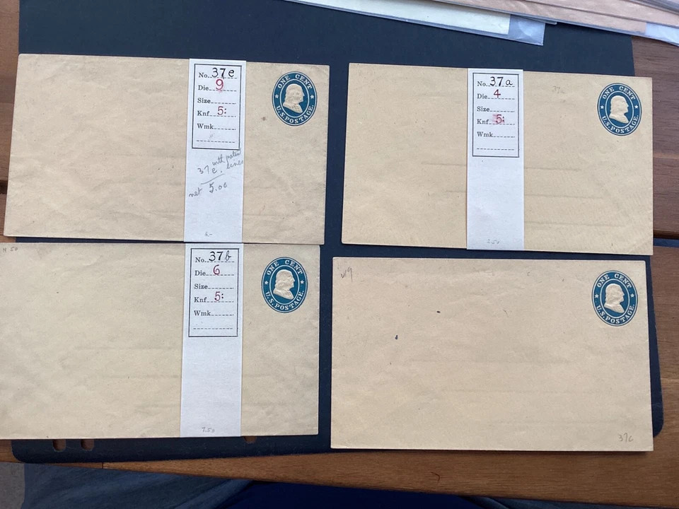 ICOLLECTZONE  US U19  S7 K22u  Die 1, 2, 3, 5 Mint Entire Cover   (B400-30) - Image 1 of 4