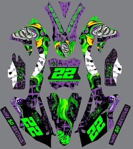 Graphic Kit for 2016 2017 2018 Kawasaki KXF450 KX450f KX 450f Decal Joker Jester - Picture 1 of 1