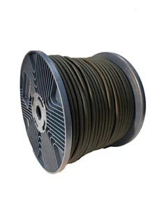 8mm x 15M BLACK SHOCK CORD/ELASTIC BUNGEE ROPE Tarpaulin Tie elasticated cord - Picture 1 of 3