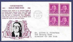 1948 FDC Harlan Fiske Stone issue #965 Crosby photo cachet - Picture 1 of 2