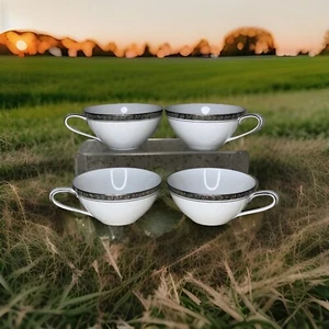 Set of 4 Vintage Noritake China Japan 6340 Silvester Tea Cups (Discontinued) - Picture 1 of 16
