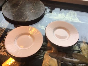 New Waterford Fine China Lismore Platinum Espresso 2  Saucers - Picture 1 of 6