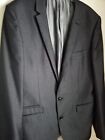 Jacket Next Suit 42L Black/Dark Grey Light Pin Striped Jacket Wedding Mens