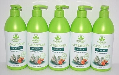 5 NATURE'S GATE CONDITIONER FOR OILY HAIR TEA TREE & SEA BUCKTHORN 18 FL OZ EACH - Image 1 of 4