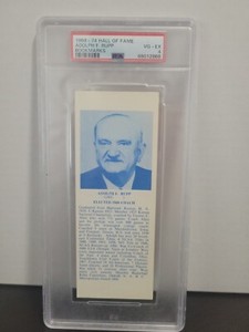 1968-74 Basketball Hall of Fame Adolph Ruff Bookmarks HOF PSA 4