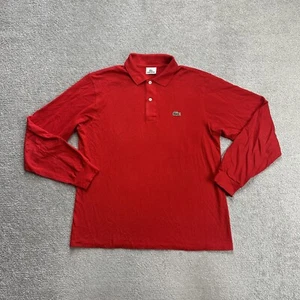 LACOSTE Herren Poloshirt Polohemd Gr. M Logo Classic Polo Shirt Langarm 2506 Rot - Bild 1 von 7