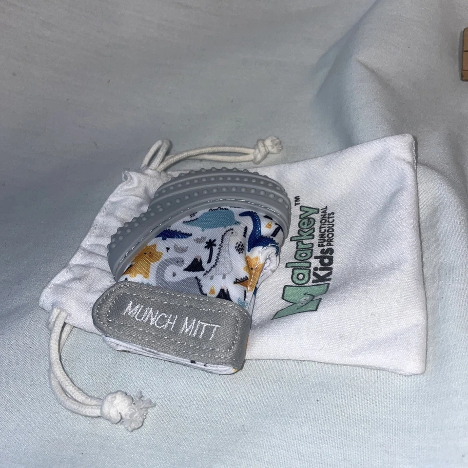 Malarkey Kid Munch Mitt Baby Teething Mitten Gloves Silicone - Image 1 of 3