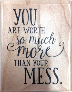 Impression Obsession "More Than Your Mess" Wood Mounted Stamp D13482 - Picture 1 of 1