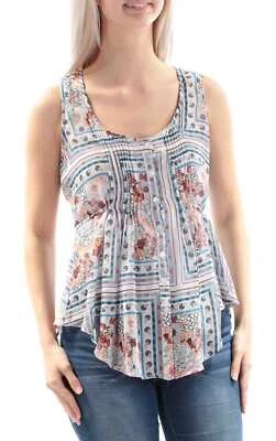 American Rag Printed Pintucked Sleeveless T Garden Print, Size Small - Image 1 of 2