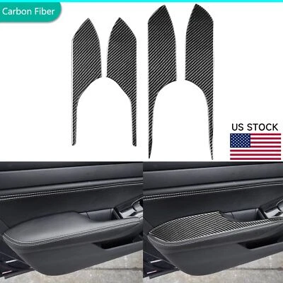 Отделка внутренней панели подлокотника двери из настоящего углеродного волокна для Nissan Altima Teana 19-24 - Изображение 1 из 4
