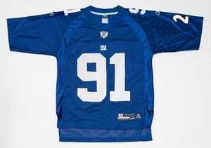 Reebok NFL On Field New York Giants Jersey Men's Small Blue #91 Tuck - Picture 1 of 18