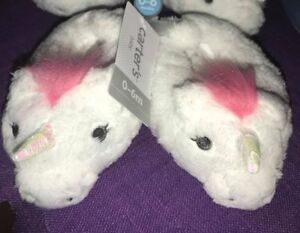 Baby Shoes Baby Unicorn Slippers Size 18-24Months/0-6Months NWT Soft Faux Fur 