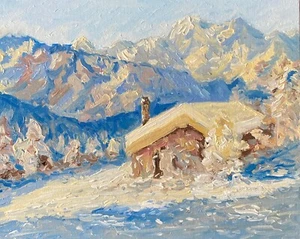 Stunning Oil Painting. ORIGINAL. SIGNED. Impressionist Art. Mountain View. - Picture 1 of 4
