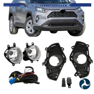 Fit For 2019-2021 Toyota RAV 4 Front Bumper Fog Light Lamps Passenger+Driver - Picture 1 of 16