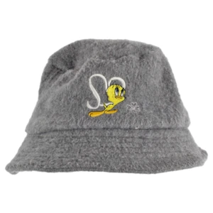 Looney Tunes Girls Bucket Hat Grey Fleece - Picture 1 of 4