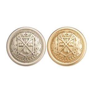 5pcs Metal Button with Emblem Design, Classic Decorative Button for Blazers - Picture 1 of 5