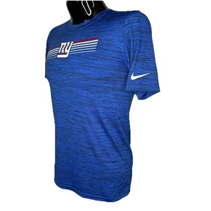 NEW YORK GIANTS Nike T-Shirt On Field Mens Small Blue Workout Dri-Fit Tee NY NFL - Picture 1 of 7