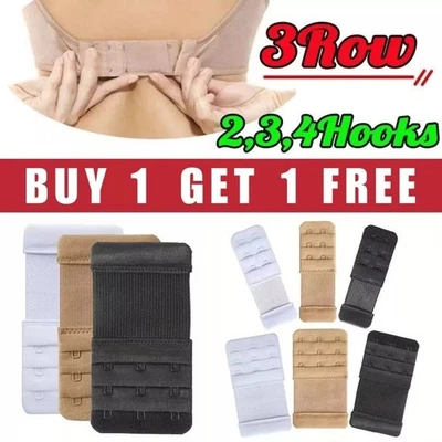 2 Hook, 3 Hook, 4 Hook  Soft Comfortable Bra Strap Extenders Maternity Underwear - Image 1 of 4