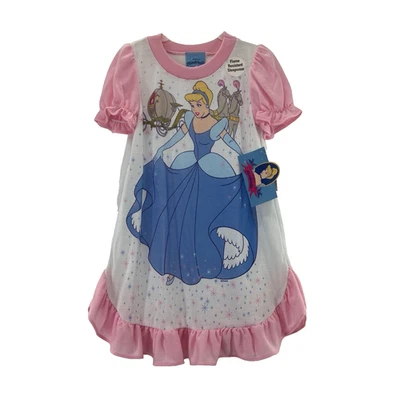 Vestido de noche vintage años 80 Cenicienta niñas 3T niño Disney EE. UU. rosa con volantes ¡NUEVO! Foto 1 de 4