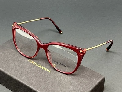 Очки женские Dolce & Gabbana DG3294-3190 топ бордоские/розовые 52 мм кошачий глаз - Изображение 1 из 4