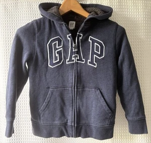GAP Kids~Full Zip Hoodie Jacket~Boy Girl M 8-9 132-140~Blue~Fleece Lined~Warm - Picture 1 of 6