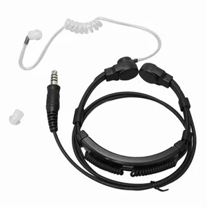 Throat Mic Headset Noise Canceling Push To Talk Throat Vibration Mic Headp VA - Zdjęcie 1 z 12