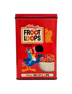 1984 KELLOGGS FROOT LOOPS COLLECTIBLE DECORATIVE VTG TIN - Picture 1 of 9