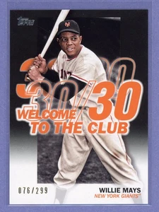2023 Topps Series 1 - Welcome to the Club Black #WC-8 Willie Mays /299 - Picture 1 of 2