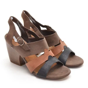 Sandalia de cuña con tiras Coclico Valencia para dama 36,5/6,5 zapatos de tacón de cuero múltiple - Imagen 1 de 7
