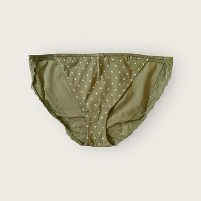 Braguita de bikini de doble cuerda de algodón cacique Lane Bryant con encaje 18/20 lunares Foto 1 de 2