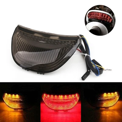 Integrated LED TailLight Turn Signals for Honda CBR600RR 03-06 CBR1000RR Smoke - Imagen 1 de 4