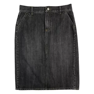 Vintage Gap Jeansrock verwaschen dunkelblau Midi Damen Medium y2K Midi Blue Jeans - Bild 1 von 4