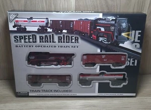 Juego de locomotora y vía férrea modelo a batería para jinete de tren rápido - Imagen 1 de 2