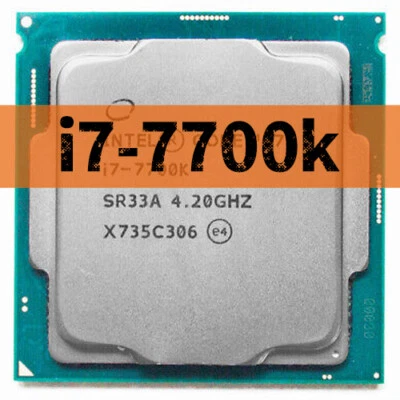 Intel 7th Cores i7-7700K SR33A 4.20GHz 4 Cores 8-T 8MB 91W LGA1151 CPU Processor - Image 1 of 2