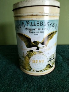Vintage Tin, Pillsbury's Best Chas A Pillsbury & Co Minneapolis, Minn Eagle - Picture 1 of 6