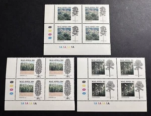 1992 Malaysia Tropical Forest Trees 12v B4 Stamps (Plate B/L Corner) Lot A - Picture 1 of 2