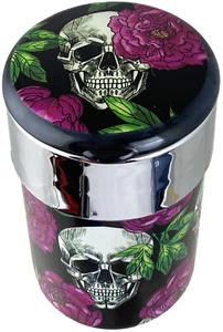 Portable Car Travel Cigarette Cylinder Skull Ashtray Holder Cup -LED Light - Picture 1 of 12
