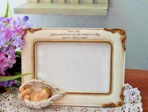 Engel Erinnerung Bilderrahmen 4x6 Wach über mich Gott schlafendes Baby - Bild 1 von 4