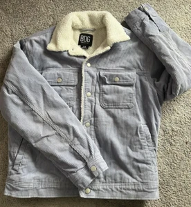 BDG Urban Outfitters Men's Purple Lavender Corduroy Jacket Sherpa Lining Large - Picture 1 of 5