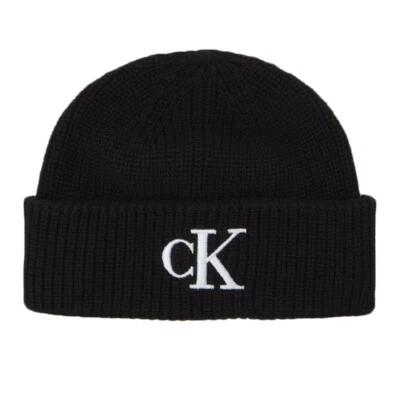 CALVIN KLEIN COLLECTION Calvin Klein Jeans Essential Beanie Unisex Mütze Winter Schwarz CK