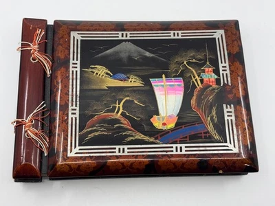 Korean War Photo Album 83 Photos US Army Korea Japan Jets MPs Lacquer Cover - Image 1 of 4