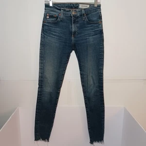 AG Adriano Goldschmied Skinny Jeans Women Sz 27X28 Blue Stretch Denim - Picture 1 of 7