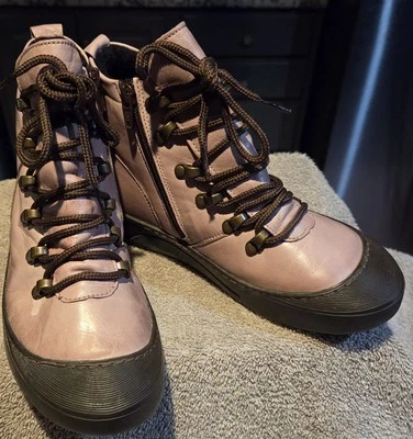 Spring Step Womens Darleen Brown/Mauve Lace Up Zip Ankle Booties Size EU 36 US 6 - Image 1 of 4