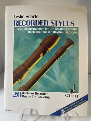 Recorder Styles, 20 Duets For Recorder, Leslie Searle, Songbook Cassette Germany - Image 1 of 4