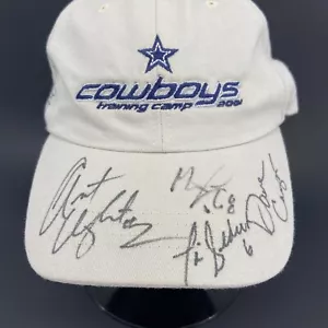 Dallas Cowboys Hat Vintage Y2k Autographed 2001 Team NFL Spring Training Camp - Picture 1 of 14