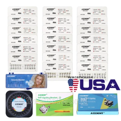 Dental Ortho Brackets Mini/Standard MBT/Roth 022/018/ Self-ligating Brackets - Image 1 of 2