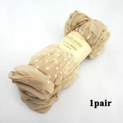 10 un. Damas Mujeres Transpirables Cristal Seda Calcetines Lunares Medias Calcetines Cortos al Tobillo Foto 1 de 4