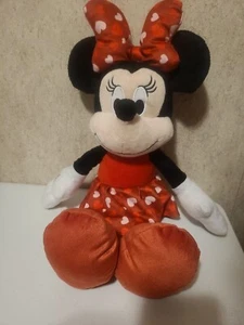 Disney Valentine’s Minnie Mouse Large 21" Plush by Just Play Hearts on Dress Bow - Picture 1 of 6