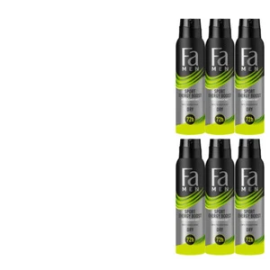 6x150ml Fa Men Sport Energy Boost 72H Dry Deospray & Bodyspray Zitrusduft - Bild 1 von 3