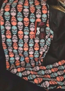 No Boundries Juniors Colorful Bright Skulls Capri Leggings S/CH (3-5) NEW Tags - Picture 1 of 3